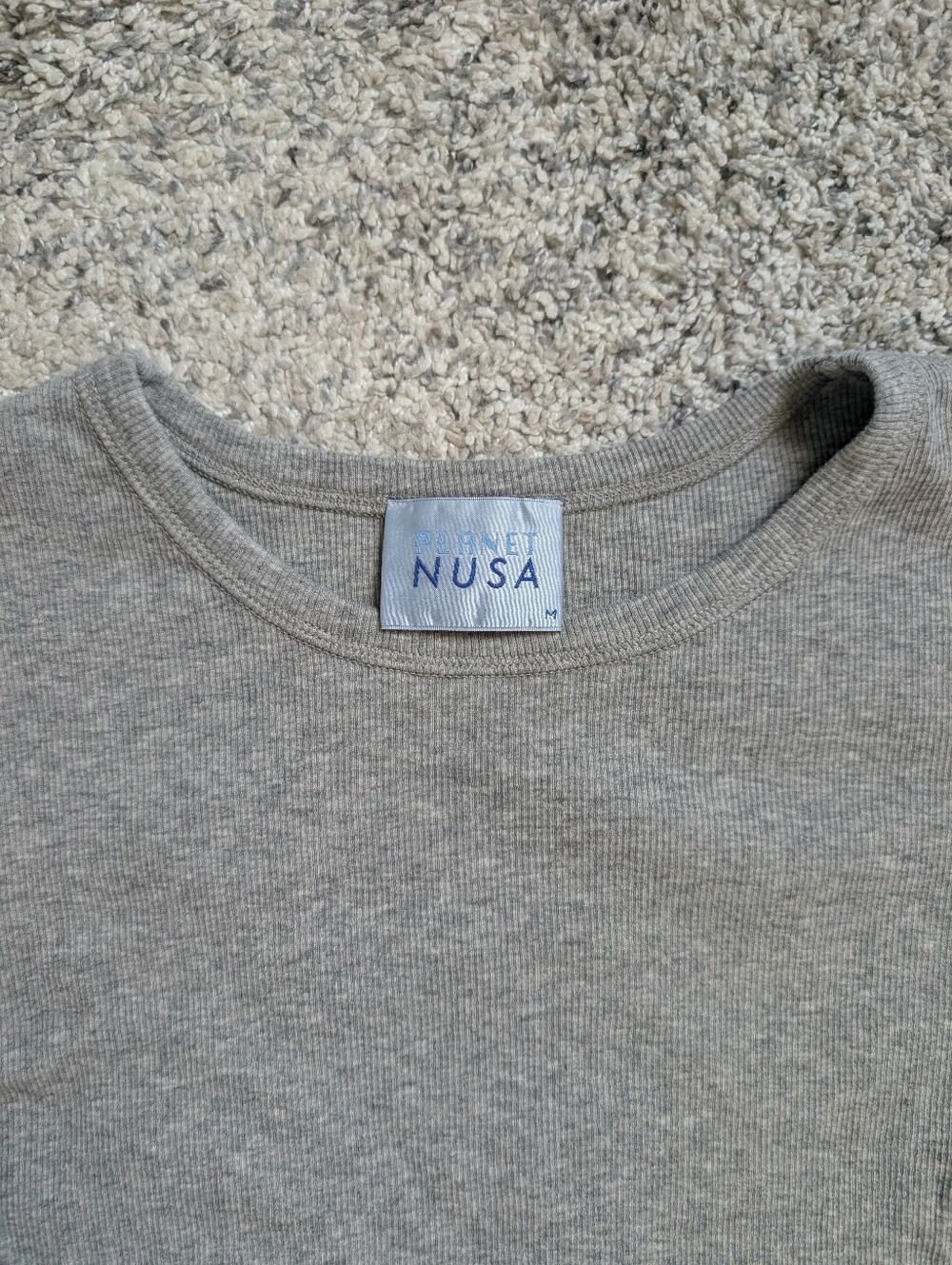 Planet Nusa Grey Ribbed Baby TShirt - Picture 3 of 7